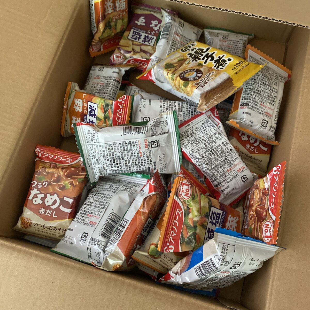 26年賞味期限のフリーズドライたち