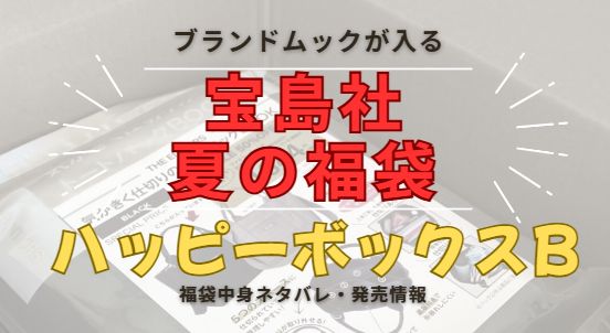 宝島社のハッピーボックスB夏福袋中身ネタバレ