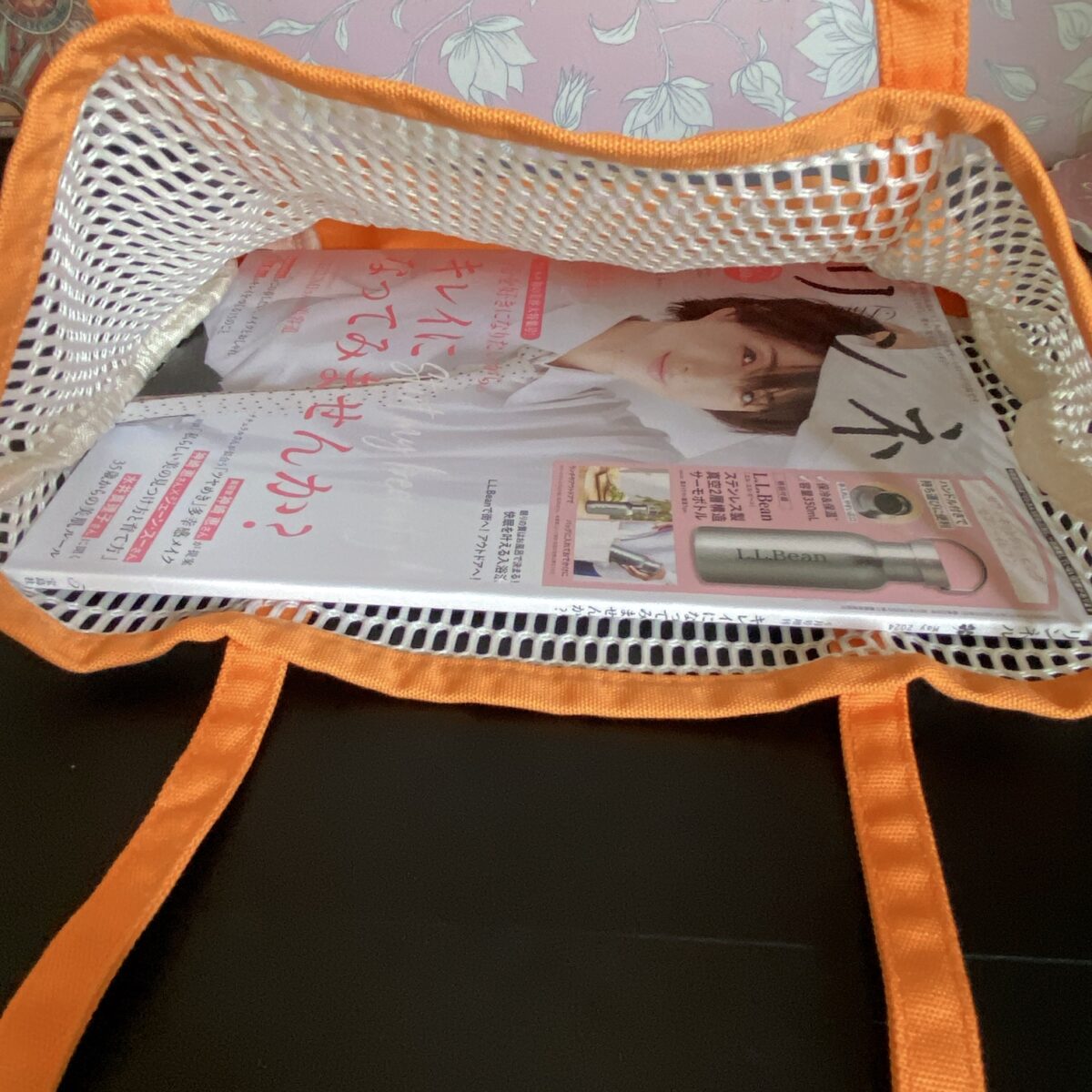 雑誌が入るサイズのトートバッグがモス福袋に入ってた