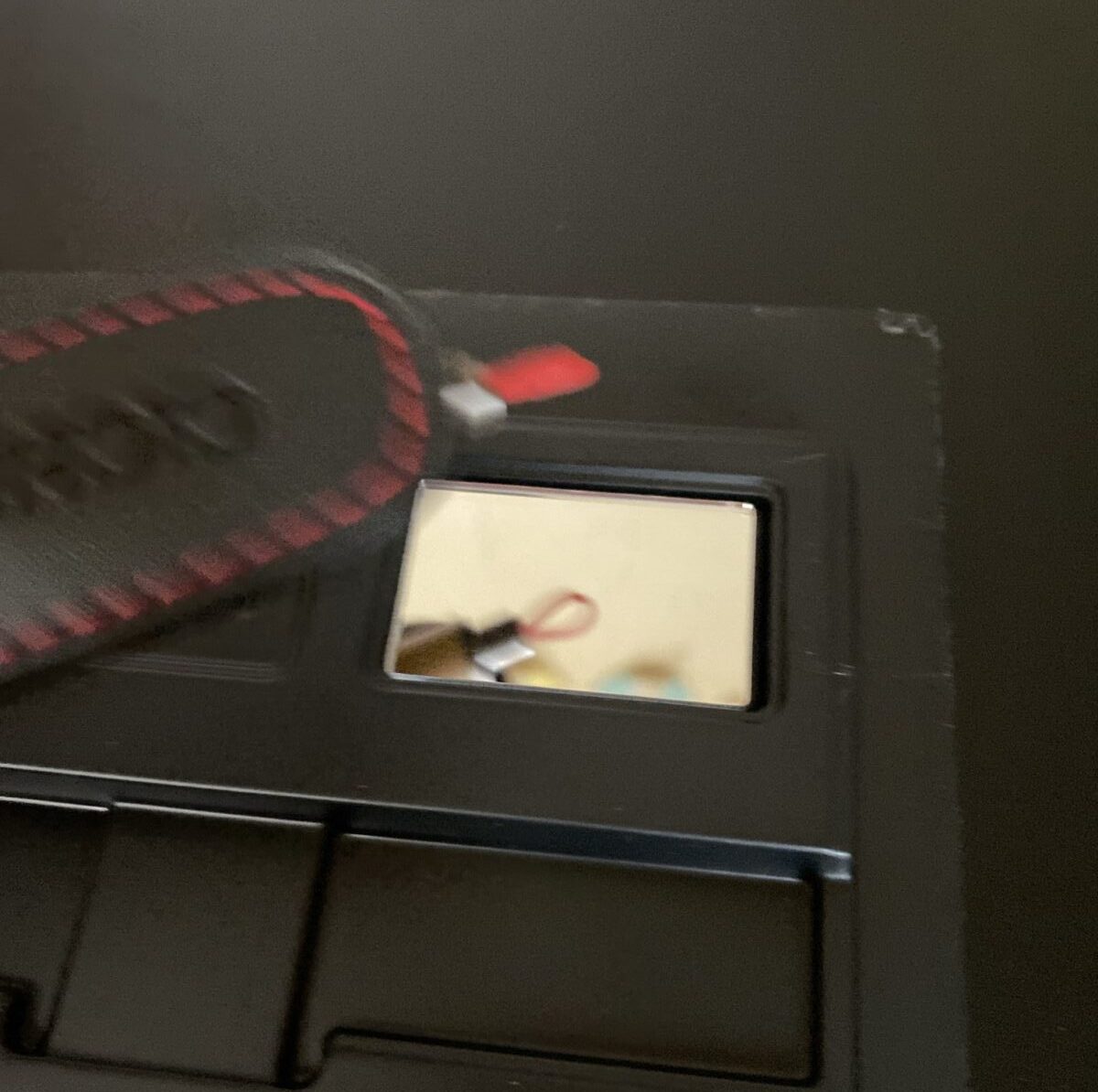 ポラロイド型ノートにあるミラー