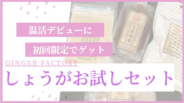 GINGER FACTORY 楽天市場店の初回おためししょうがの福袋レビュー