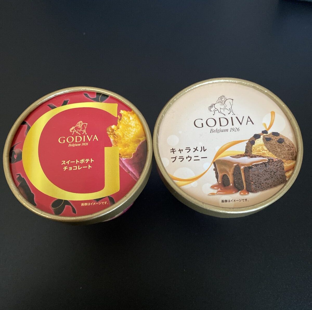 GODIVAのカップアイスが福袋に入っていた