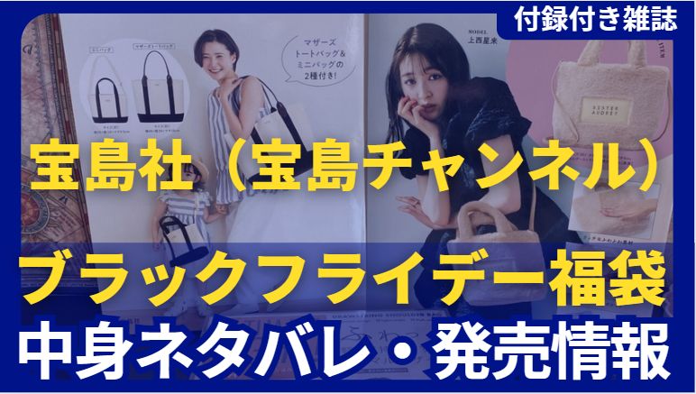 宝島社の公式サイトで買ったブラックフライデー福袋についてまとめた