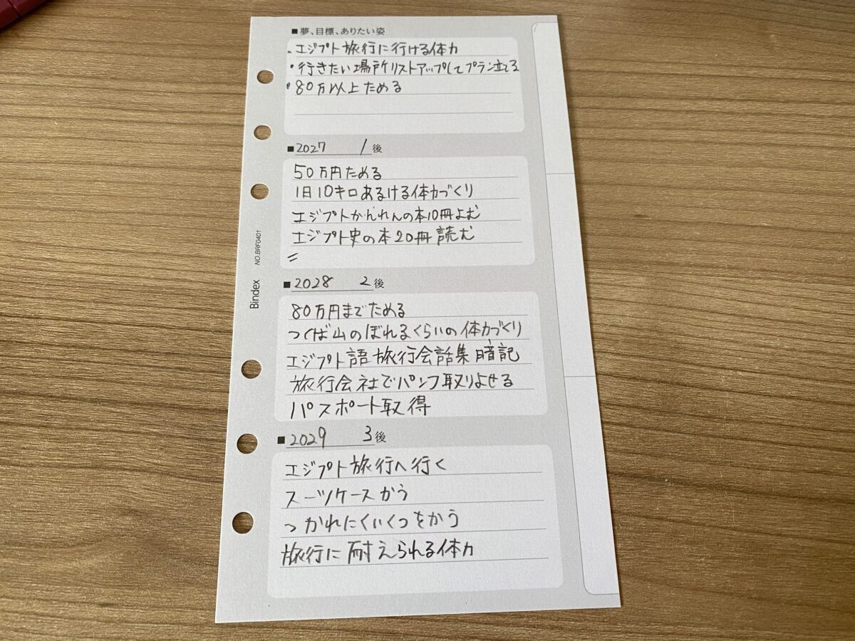 一つの目標を書いてみた
