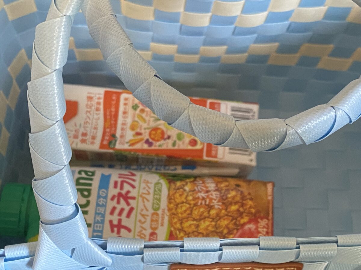 思ったより小さかったかごバッグ